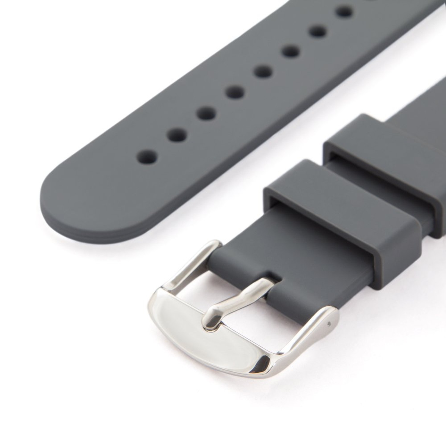 Archer Watch Straps – Soft Silicone Quick Release Watch Bands 20mm Graphite