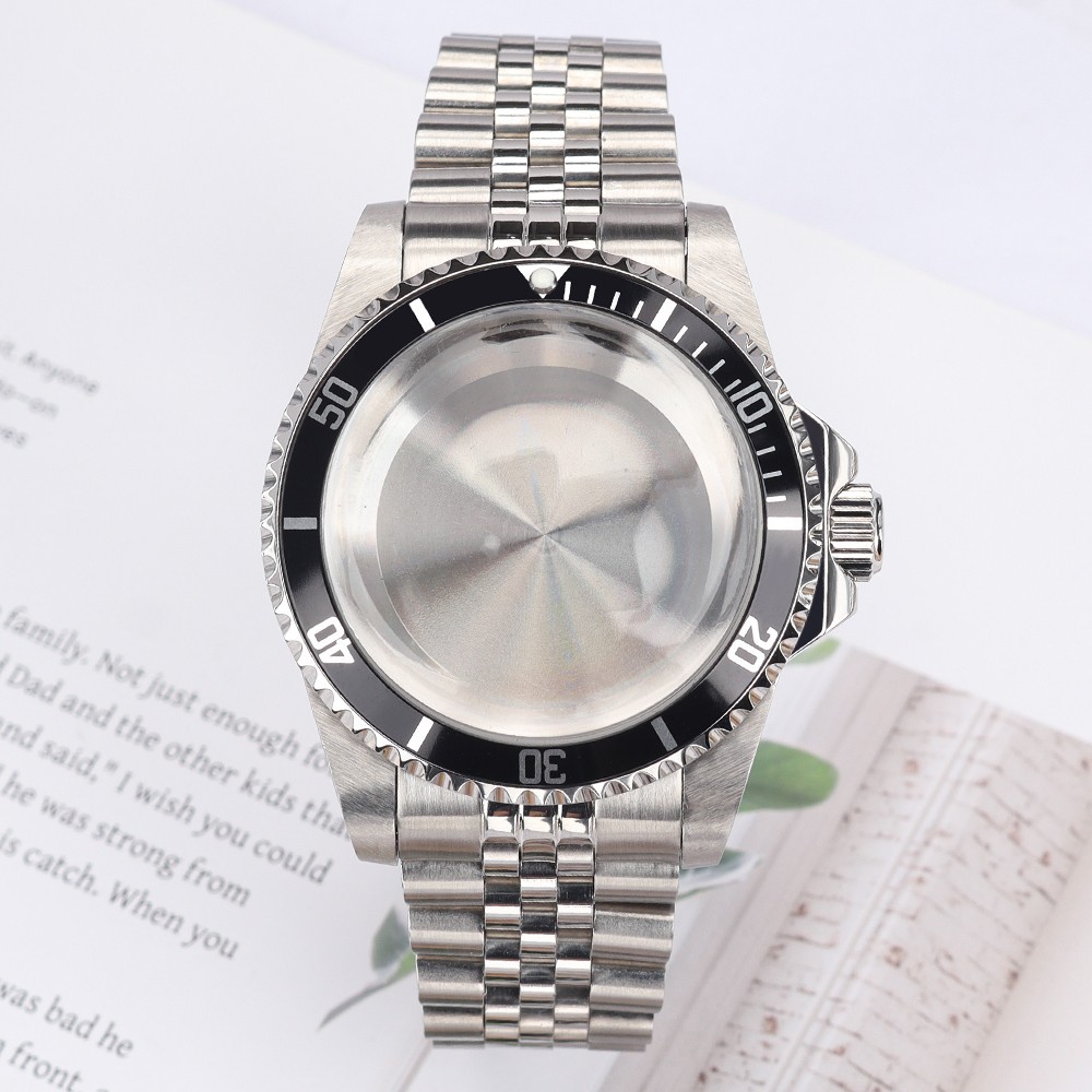 39mm Oyster Jubilee Watch Case Bracelet Brushed Steel 10ATM For Seiko NH35 NH38