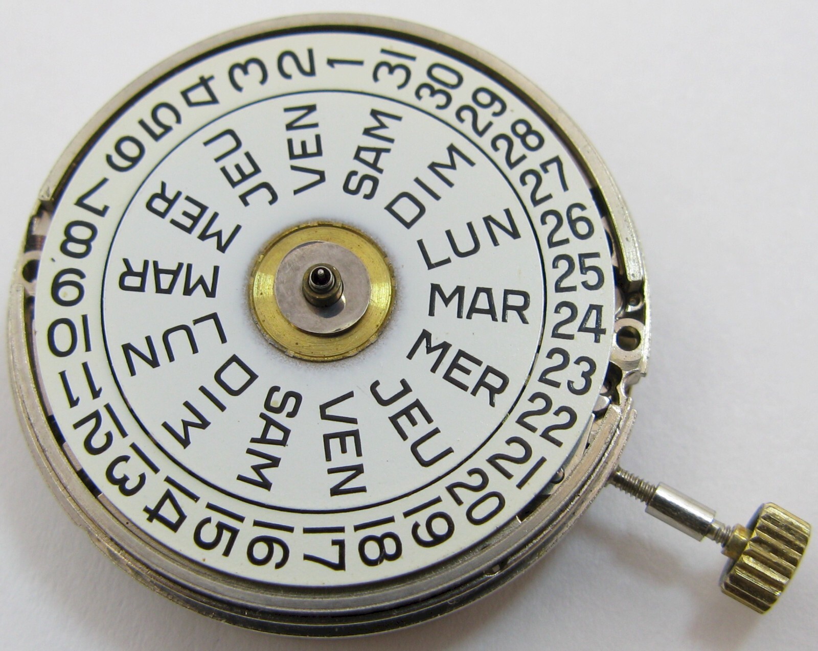 ETA 2789 Automatic 25 j. day date Nivada compensamatic Watch Movement for Parts