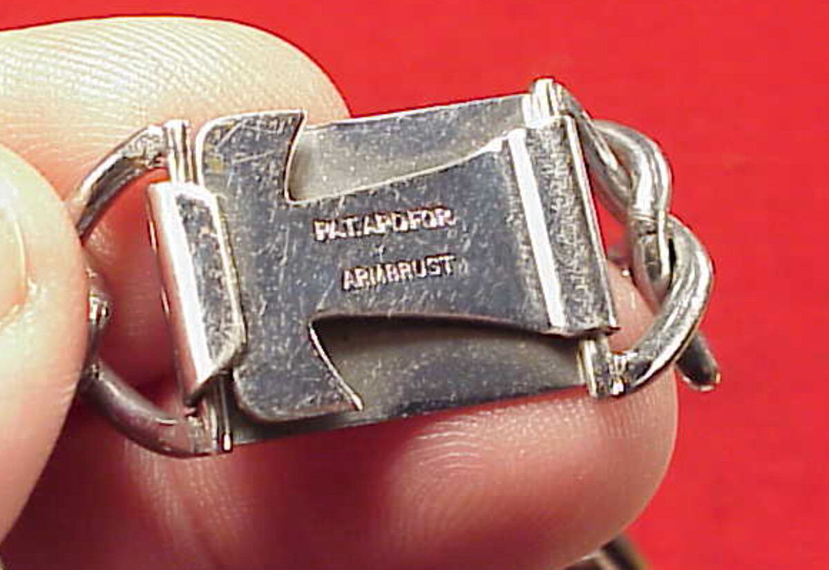 19MM 1930s Armbrust Aviator Chrome Plated STAINLESS Pilot Vintage Watch Band