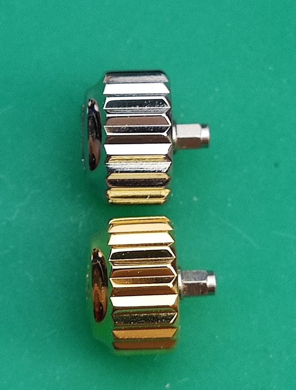 Best-fit 6.6 mm Steel / Gold Screw crown for Breitling SuperOcean A17360 etc