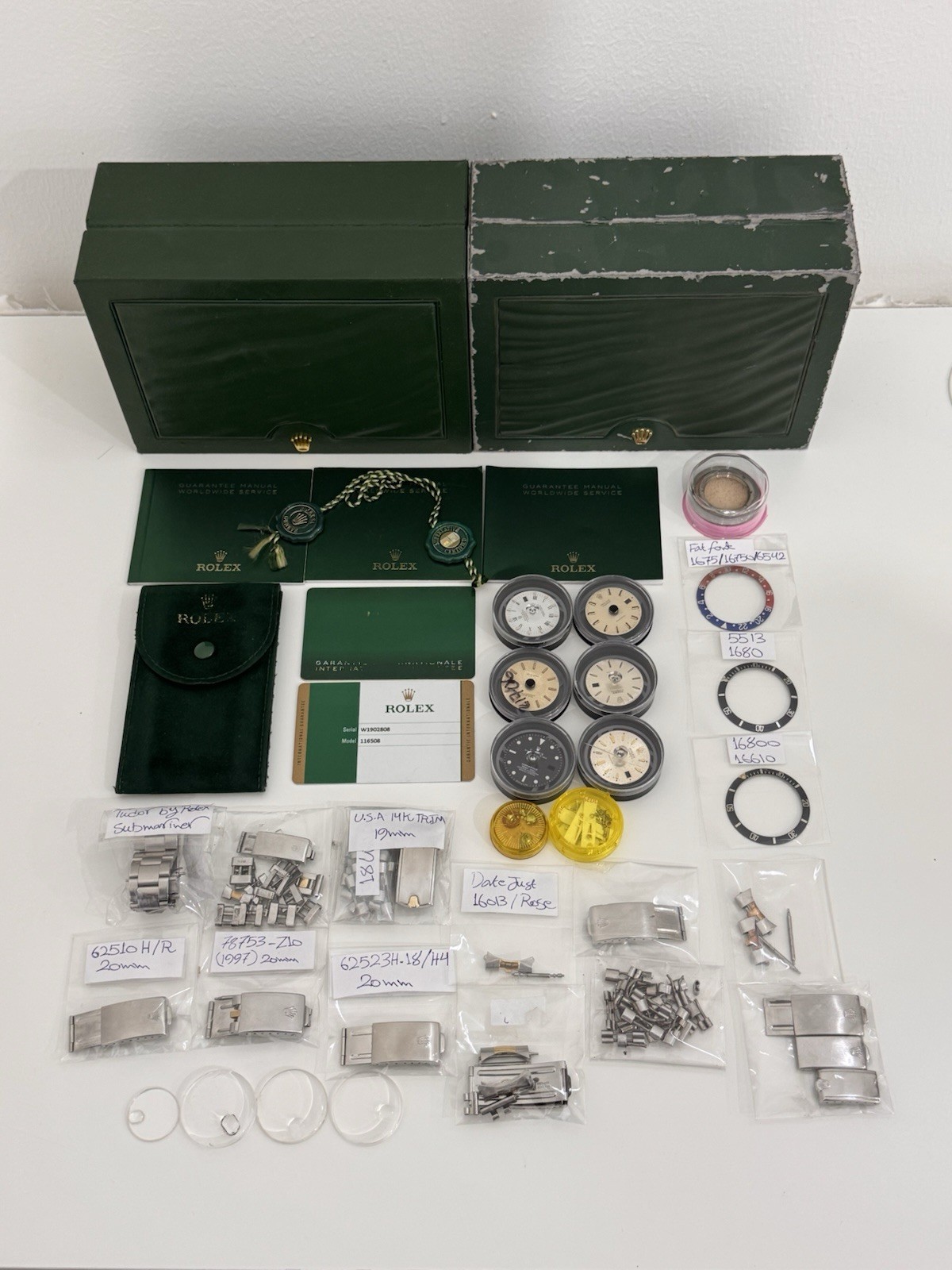 Lots Of Rolex Parts & Accessories Submariner, GMT, Datejust, Date, Original