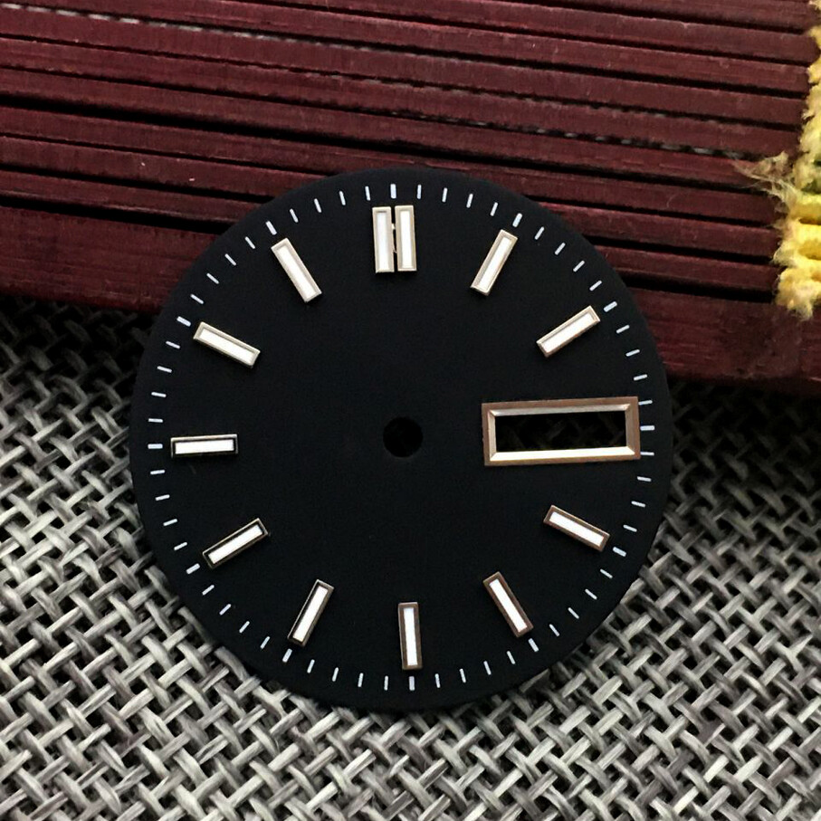 28.5mm NH36 Dial with Studs Sky Blue White Black Green Lume for NH36 Movement