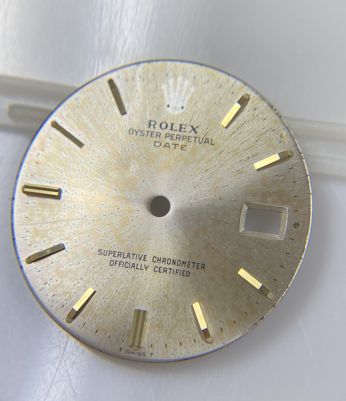 Genuine Rolex Oyster Perpetual Date 1500 1501 1505 Cal. 1570 Silver/Gold Dial