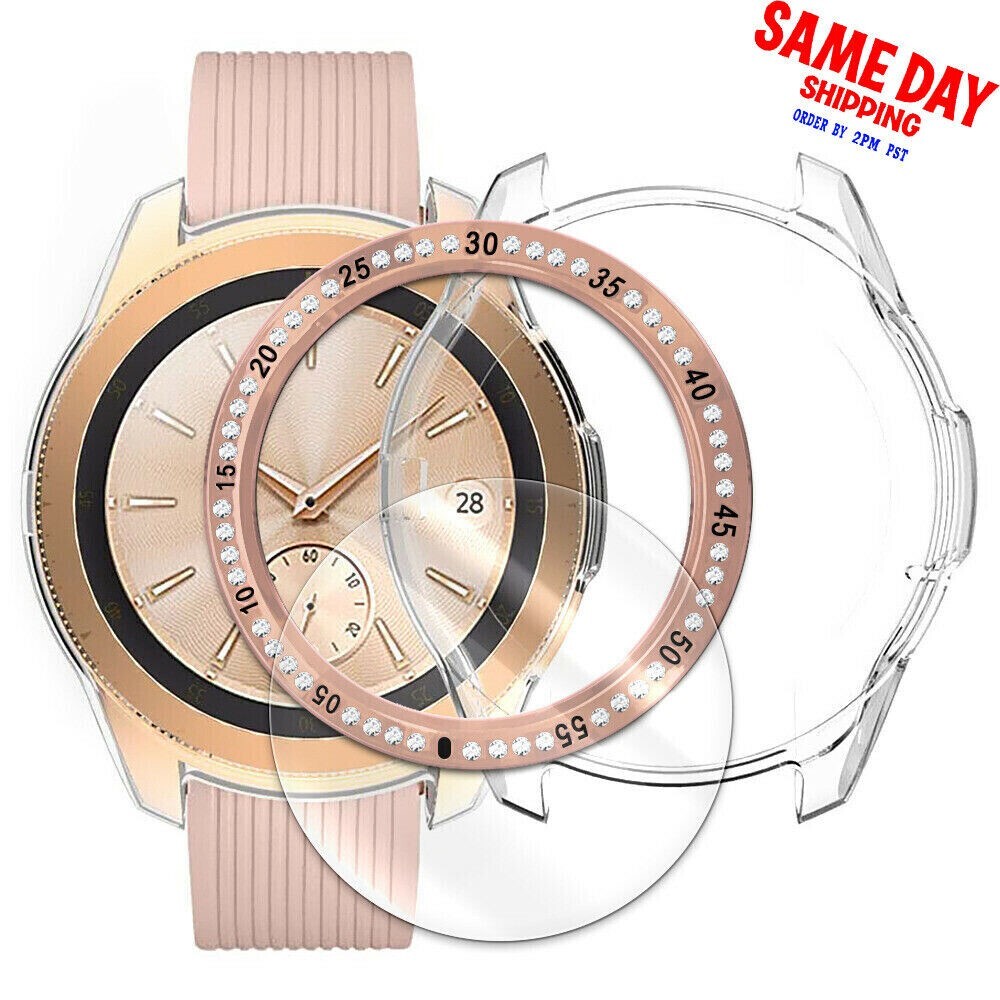 Portable Screen Protector Case Ring Cover for Samsung Galaxy Watch 42mm SM-R810N