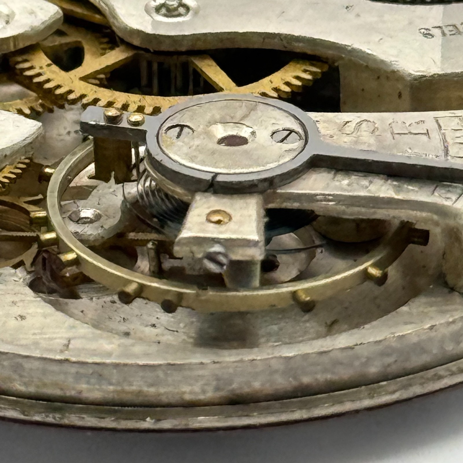Fleurier Pocket Watch Movement Open Face Sub Seconds 7 Jewels 2 Adj Parts 41mm