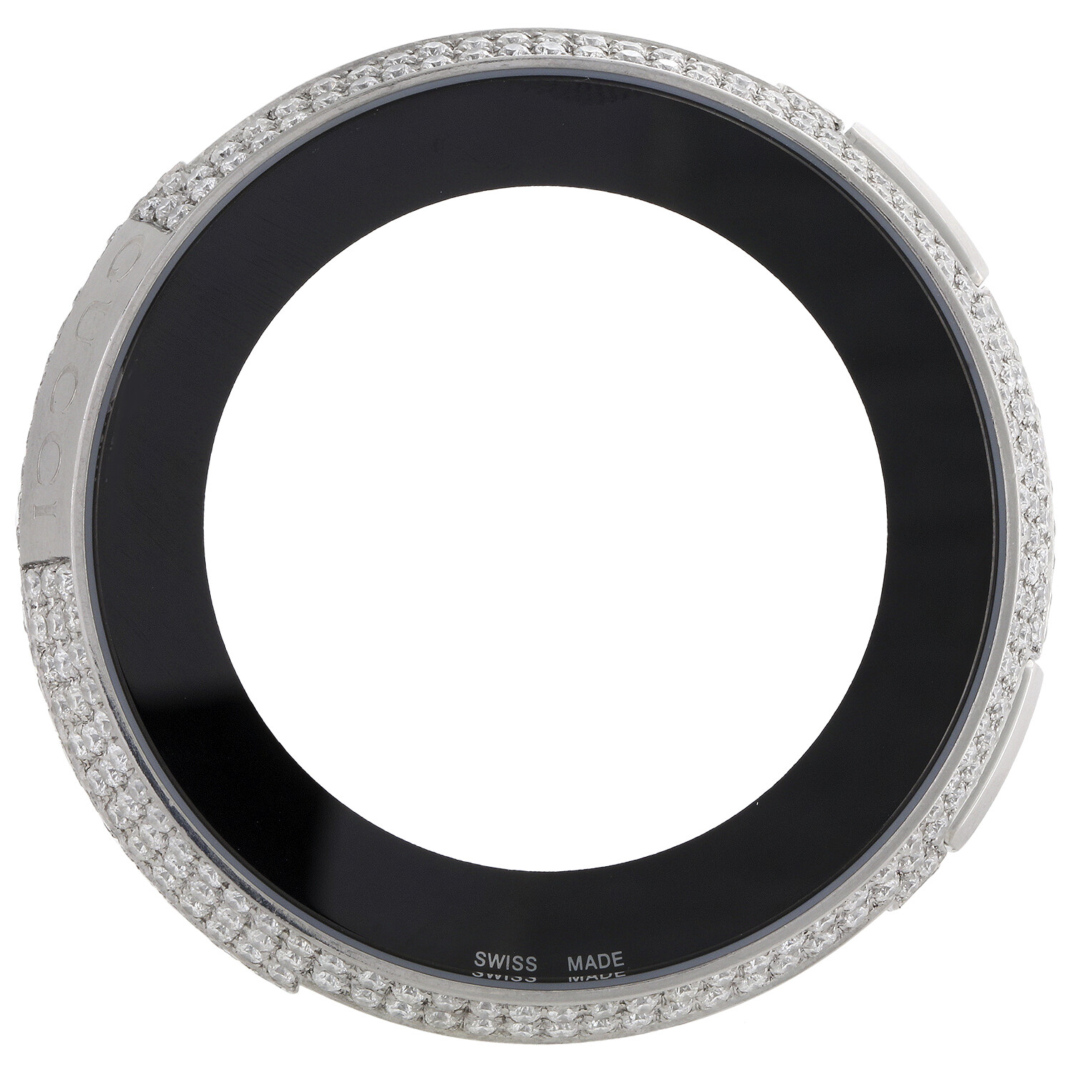 Mens 5 Row Custom Digital I-Gucci White Diamond Watch Case Ya114202 | 3.50 CT.