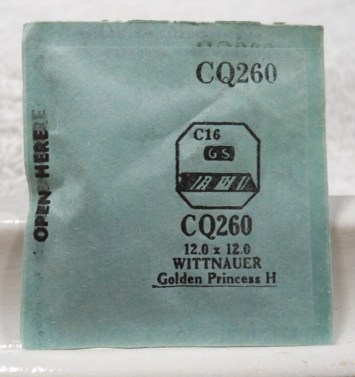 GS CQ260 Watch Crystal For Wittnauer Golden Princess H – 12.0 x 12.0 mm – Repair