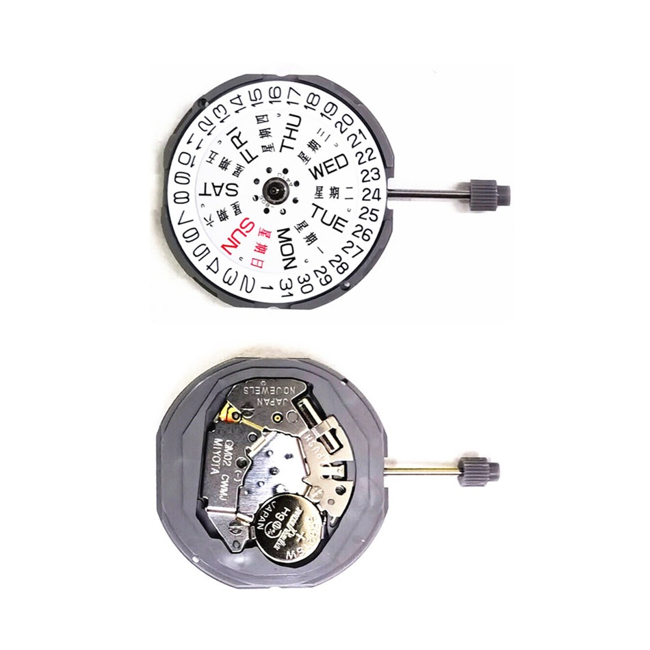 23.65mm Day / Date At 3 Quartz Watch Movement With Battery For Miyota GM02 GM00