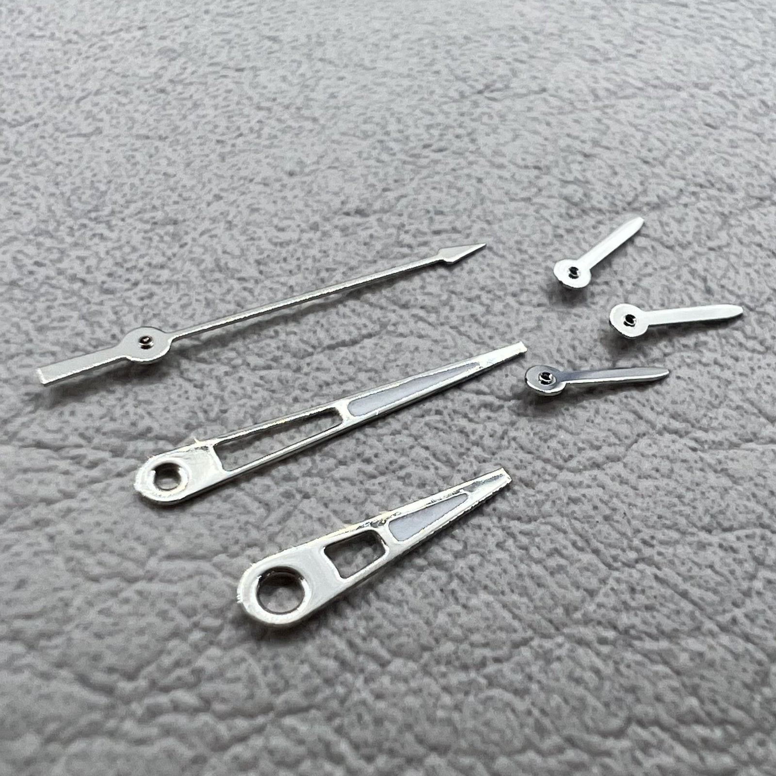 2 Sets Pack Silver Trim Green Lume 11mm Pointed Hands Set for VD53 VD54 VD57
