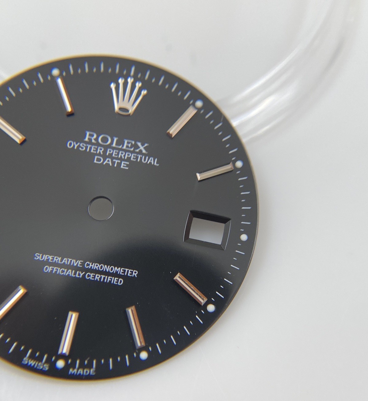 Genuine Rolex 34mm Oyster Perpetual Date 15000 Black/Silver Cal 3035/3135 Dial