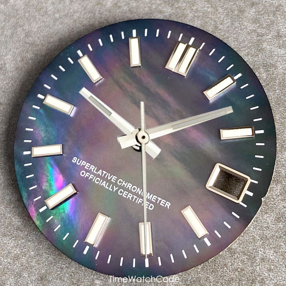 Mother of Pearl Watch Dial Face for NH35 NH36 NH38 NH70 NH71 NH72 Green Lume
