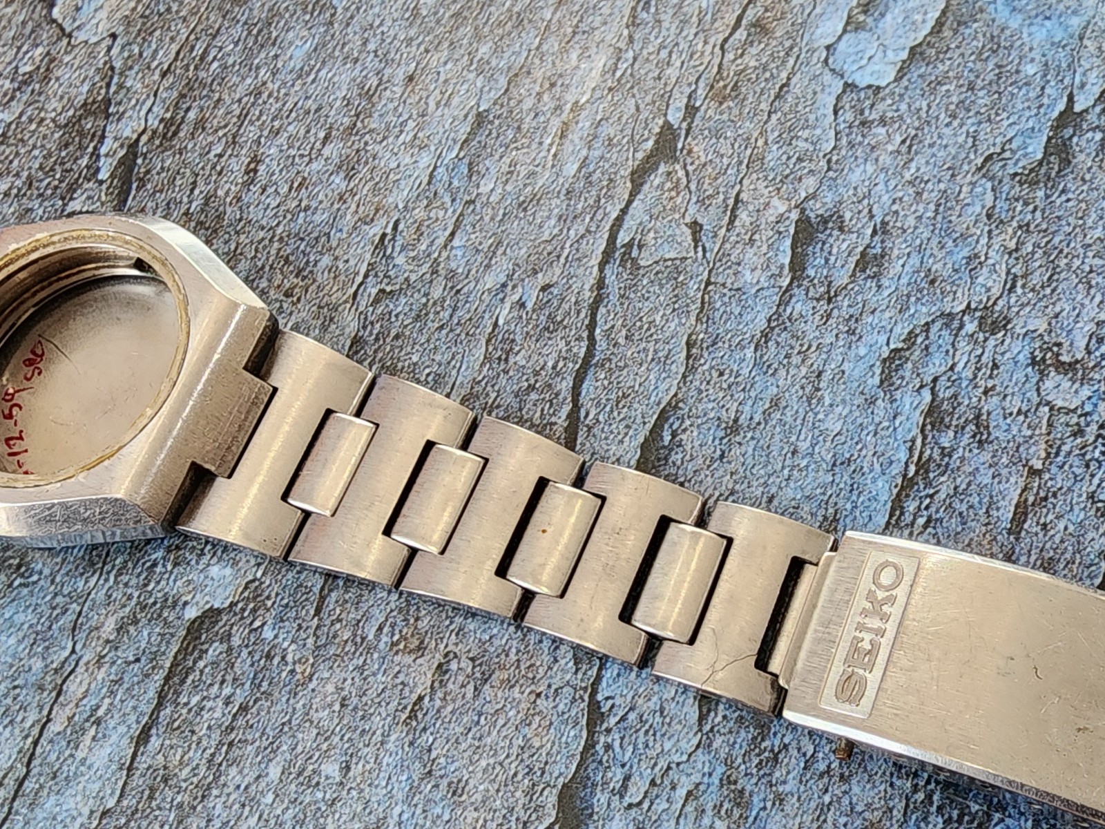 CASE VINTAGE SEIKO 5606-6060 Lord Matic LM AUTOMATIC FOR PARTS REPAIR RESTORE.