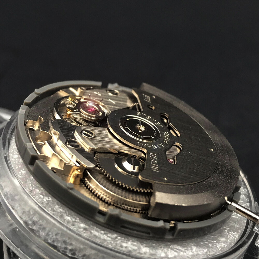 For SeikoSII NH35 NH35A Black Date Wheel Disc Automatic Watch Movement with Stem