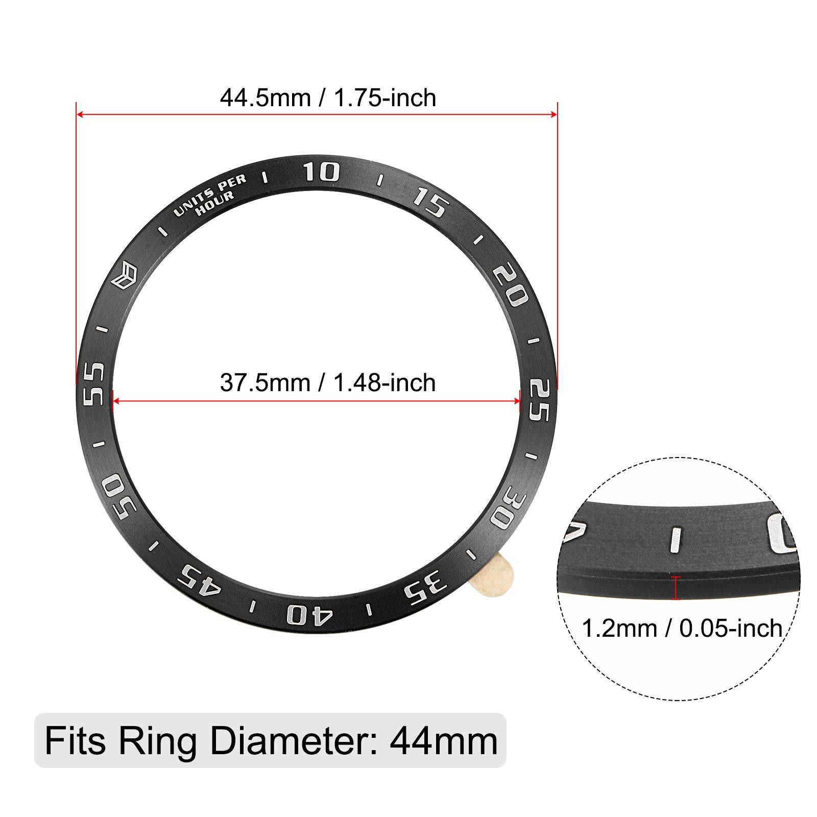 44mm Watch Bezel Ring Adhesive Cover Style A Anti-Scratch Protector Black