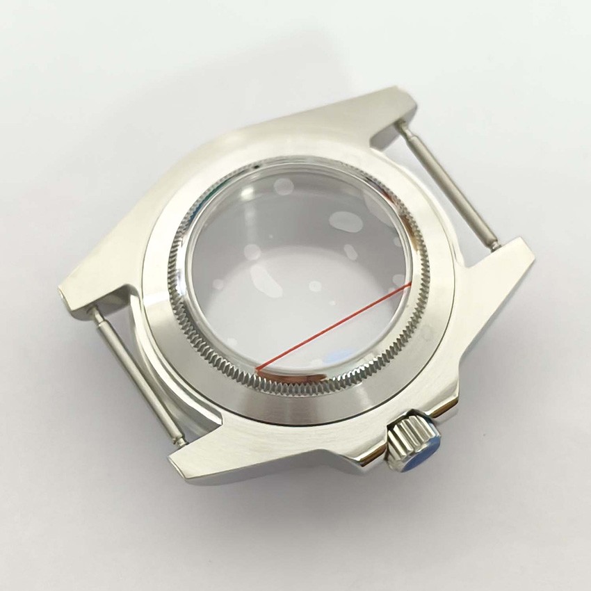 Flat Sapphire Glass Steel Case 40mm Display/Solid Base for NH35/NH36/7S Movement