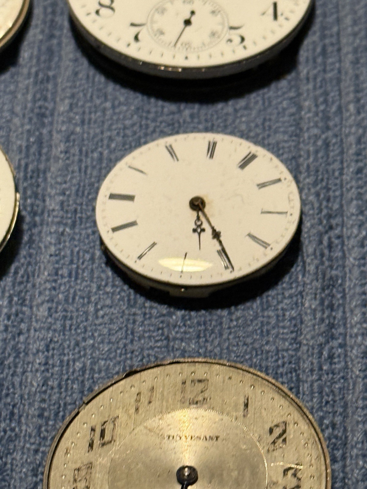 Lot of 15 Antique Pocket Watch Movements Elgin Hampden NY Standard Parts Repair