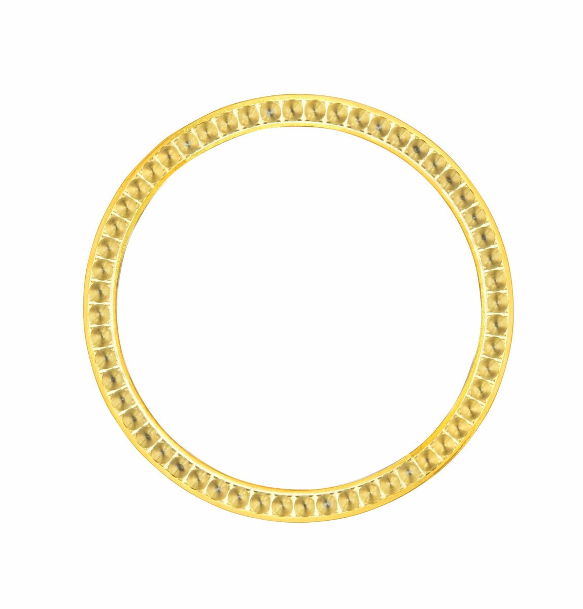 Gold Created Diamond Replacement Bezel Fits 34mm Case For Rolex Air-King