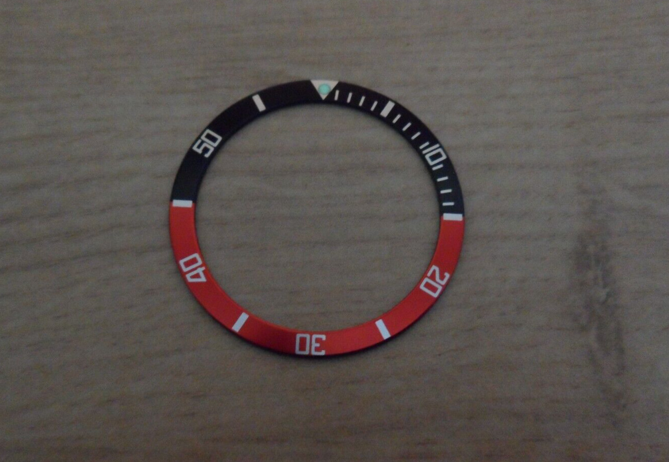 Flat Aluminum Bezel Insert for Seiko SKX SRPD Bezel Black Red and Adhesive Ring