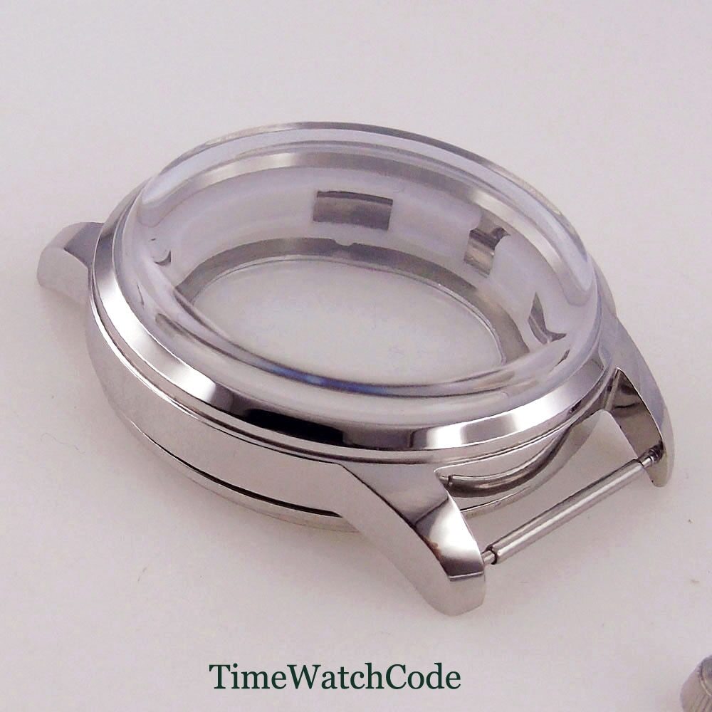 40mm Sapphire Crystal Watch Case Fits NH35 NH36 NH38 Movement Pull-push Crown