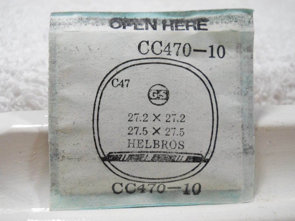 GS CC470-10 Watch Crystal Fit Helbros – 27.5 x 27.5 mm – 27.2 x 27.2 mm Repair