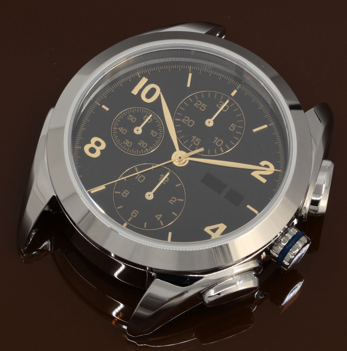 DIY KIT ETA Valjoux 7750 Watch Case + Dial + Hands 2x Sapphire 42mm watches mens