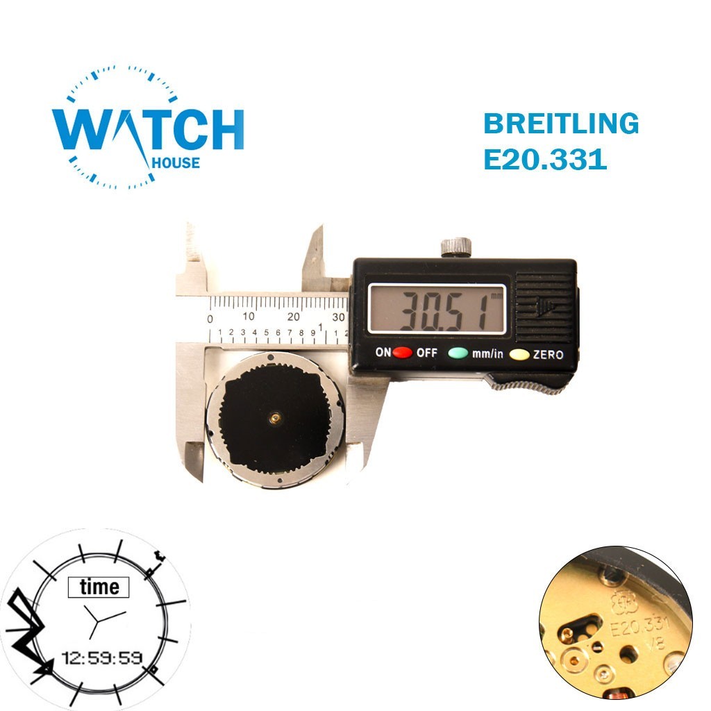 BREITLING ETA E20.331 Swiss Movement (B68)-Analog/Digital-Without Backlight