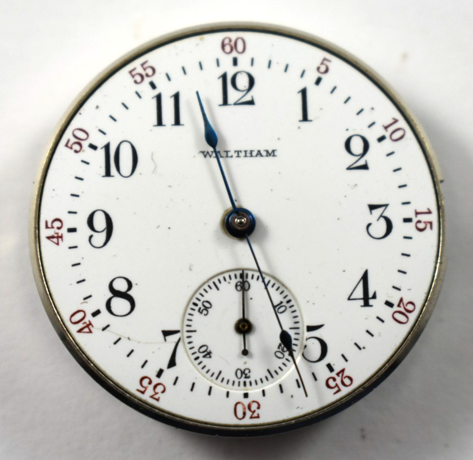 Vintage Waltham Grade 165 0s 15J Hunting Pocket Watch Movement lot.k2