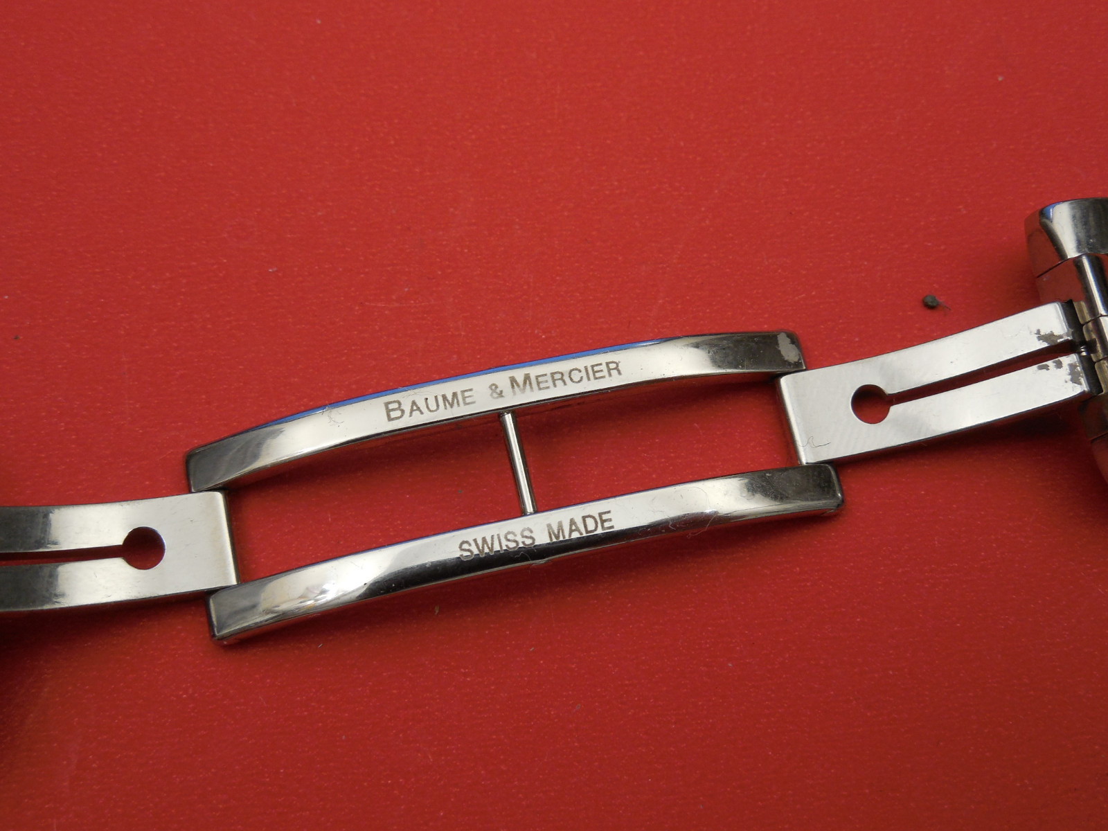 BAUME MERCIER SOLID SS CAPELAND AUTOMATIC BAND BRACELET 19MM BUCKLE