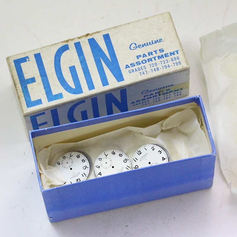 B.W. Raymond ELGIN Metallic White Vintage Wristwatch Dial – NOS