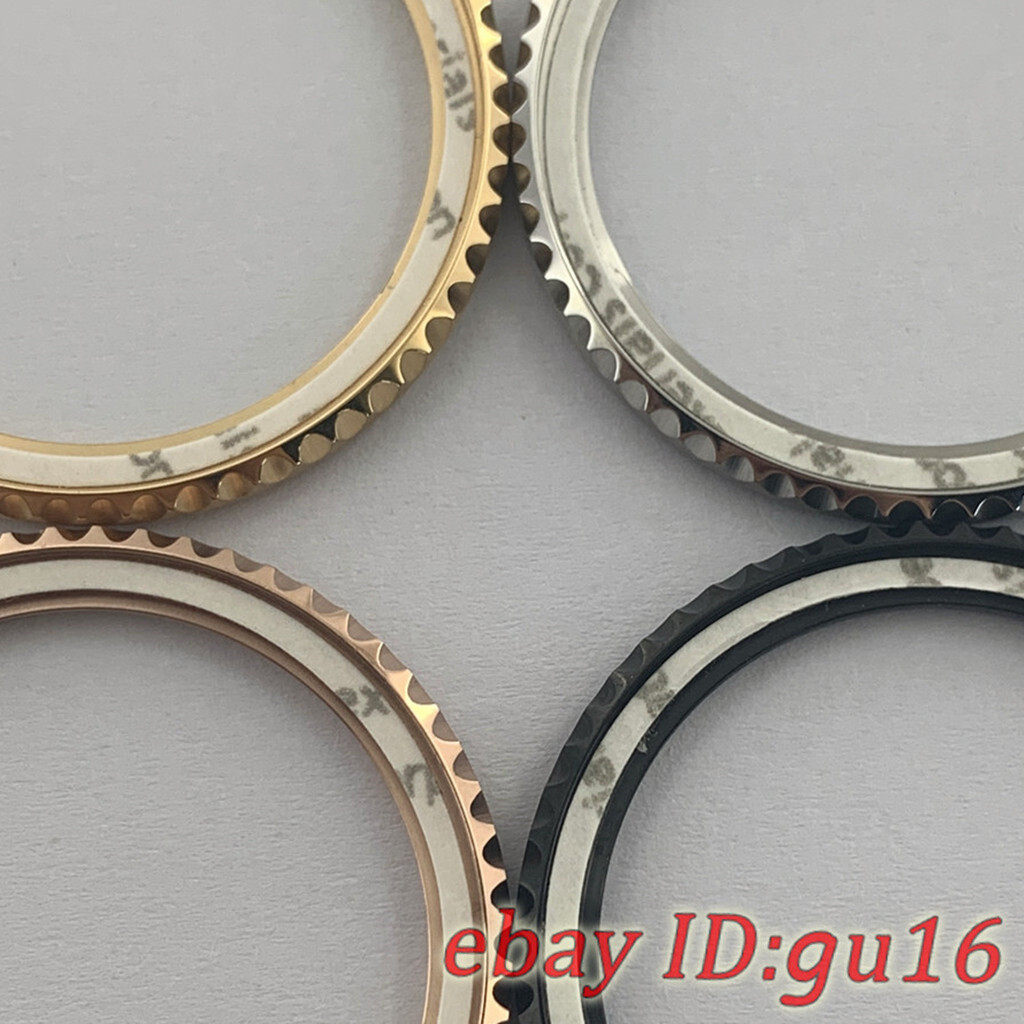 Silver Bezel Stainless Steel Fit 40mm Watch Case Ring Replacement Repair Parts
