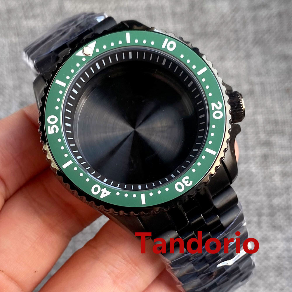 41mm Sapphire Glass Black PVD Case 20ATM Watch Case fit NH34A NH35A NH36A SKX007