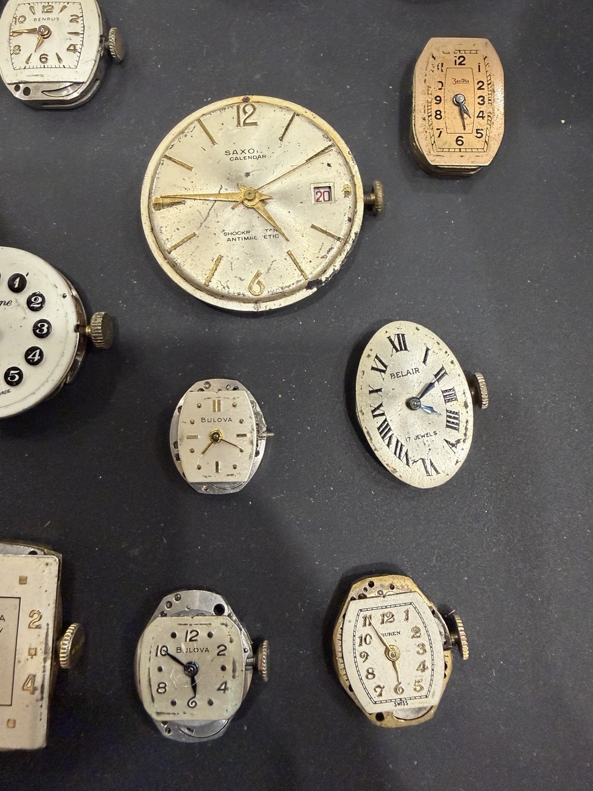 Watch Lot Movements Dials Parts Repair – Bulova Elgin Waltham Accutron