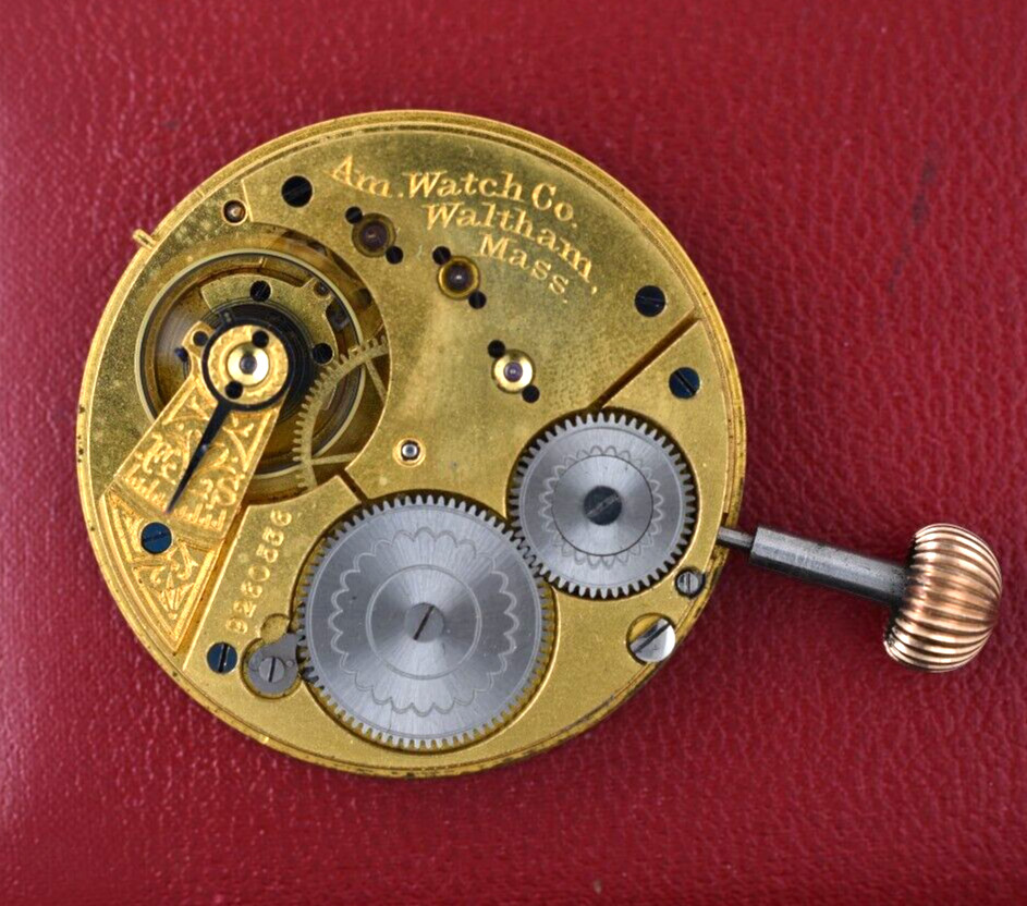 American Watch Co. 16s HC Watch Movement RUNS W/ Stem & Crown