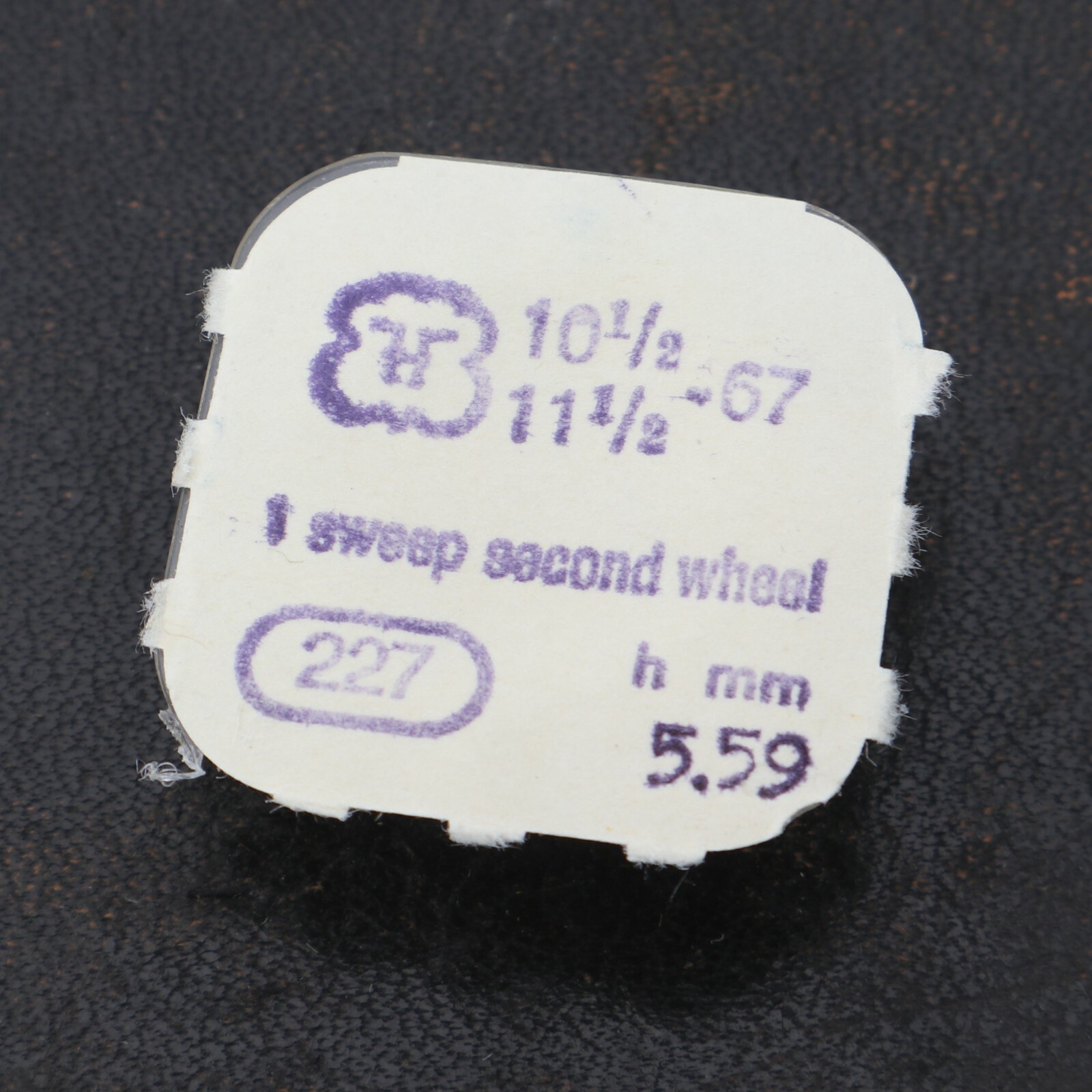 NOS Genuine FF 67 ,73 Watch Part #227 Sweep Second Wheel New Old Stock (C15D22)