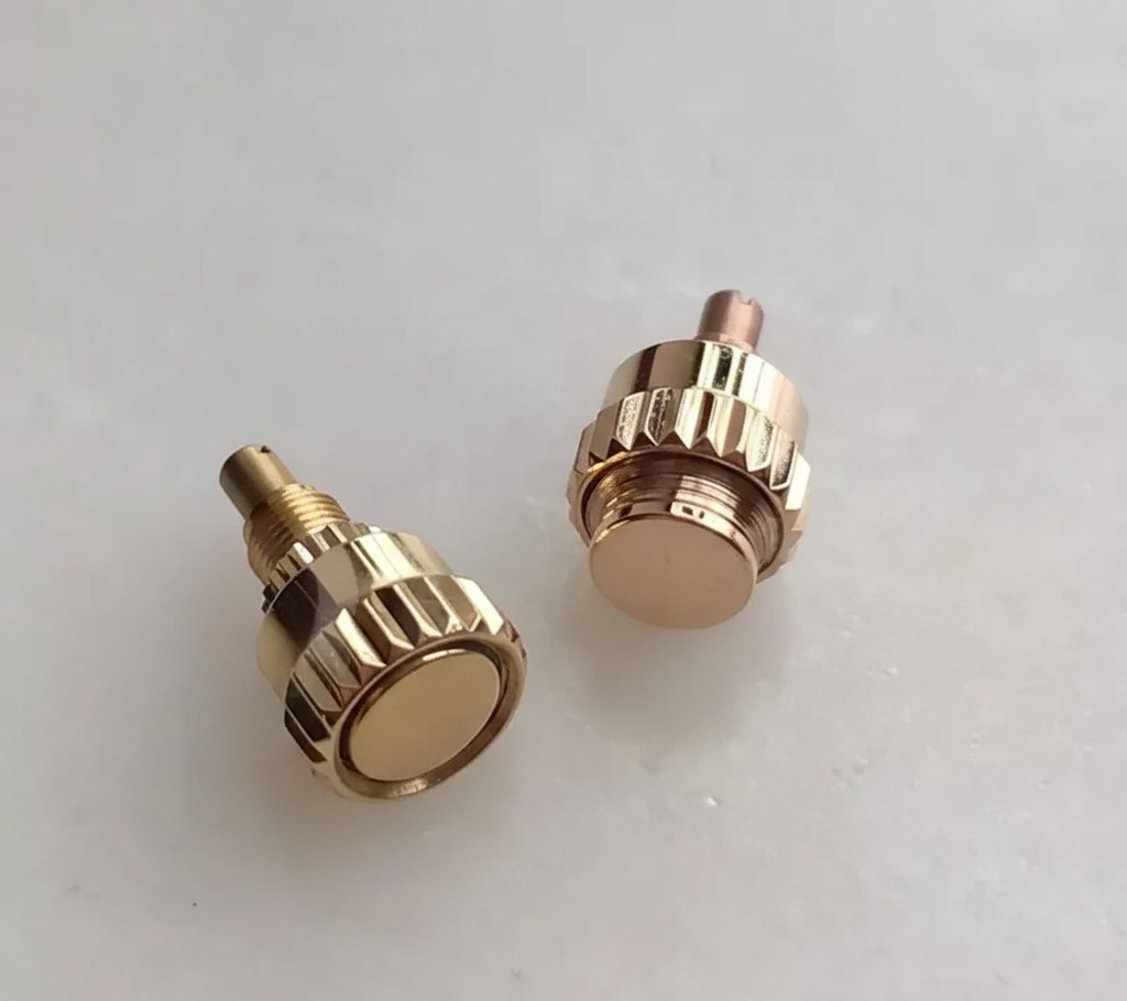 Solid 18k Yellow Rose Gold Watch Pusher Fits Rolex Daytona 116528 116568 116505