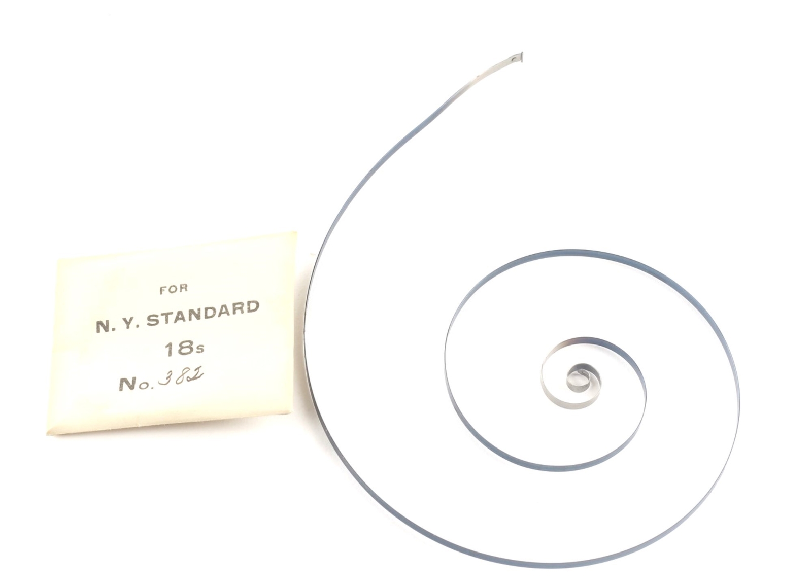 N.Y. Standard Pocket Watch Mainspring18 Size No. 382 MS-76