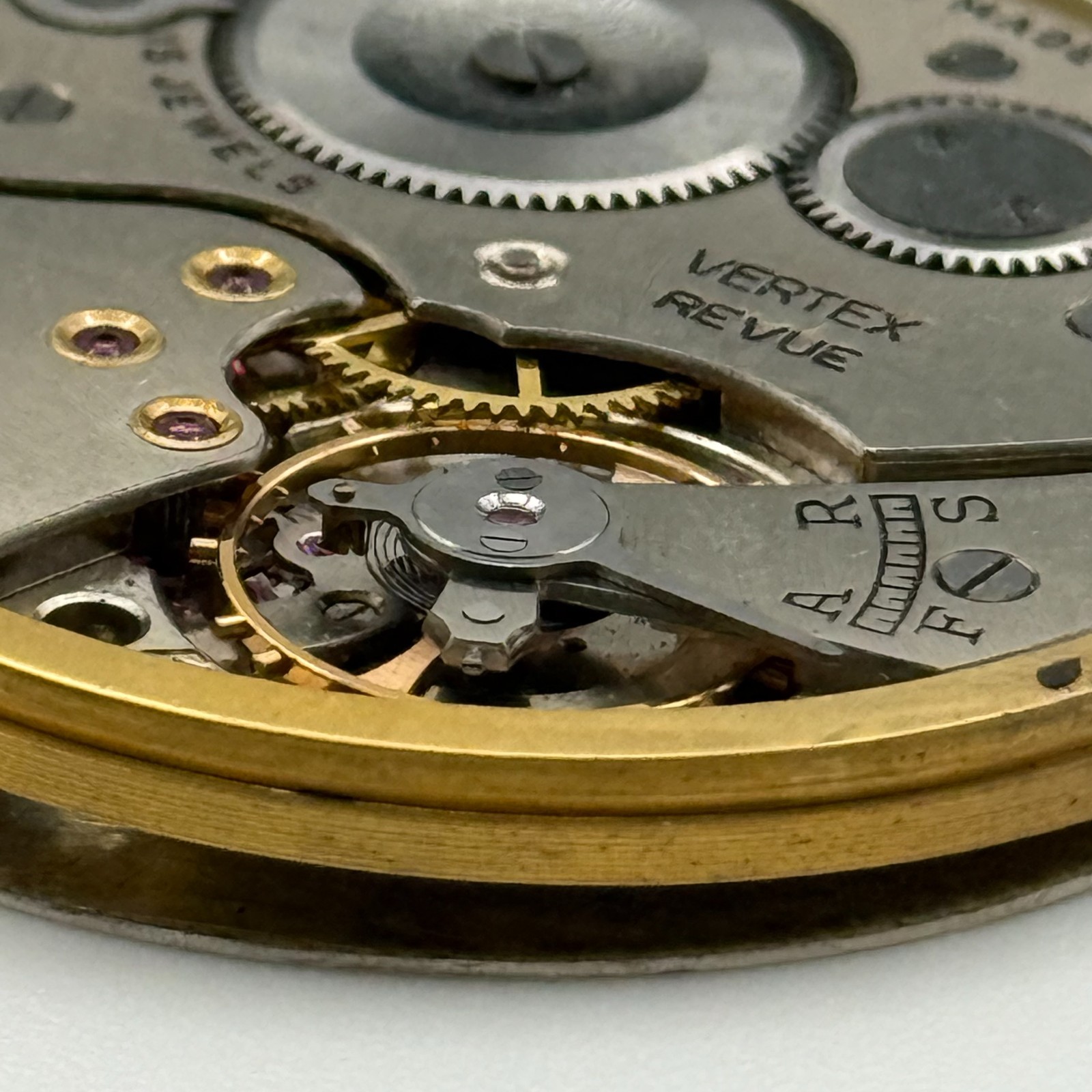 Vertex Revue 65 Pocket Watch Movement – Garrard – Parts / Repair
