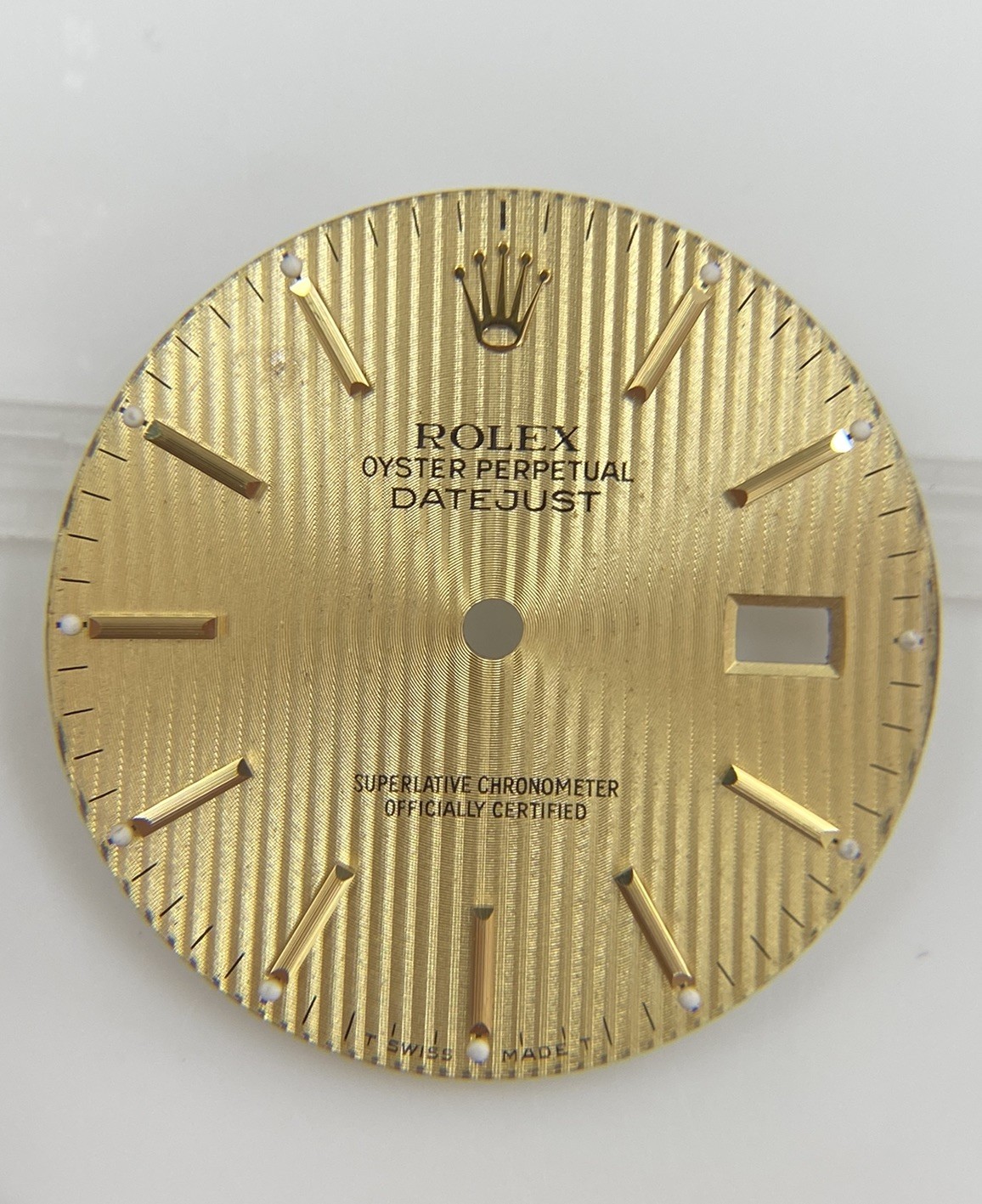 Original Rolex Datejust 16013 16233 Cal. 3035/3135 Champagne Gold Tapestry Dial