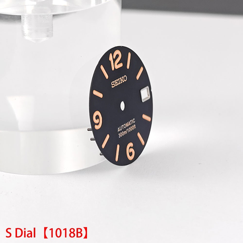 For Seiko 28.5mm Watch Dial Green Luminous Fit NH35 NH36 Movement Watches Faces
