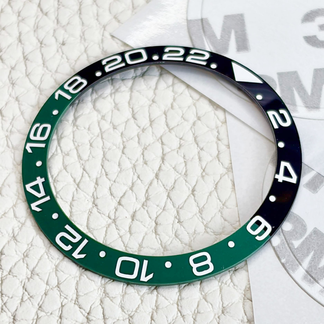 38mm black green ceramic Bezel Insert suitable for 40mm watch case men’s watches