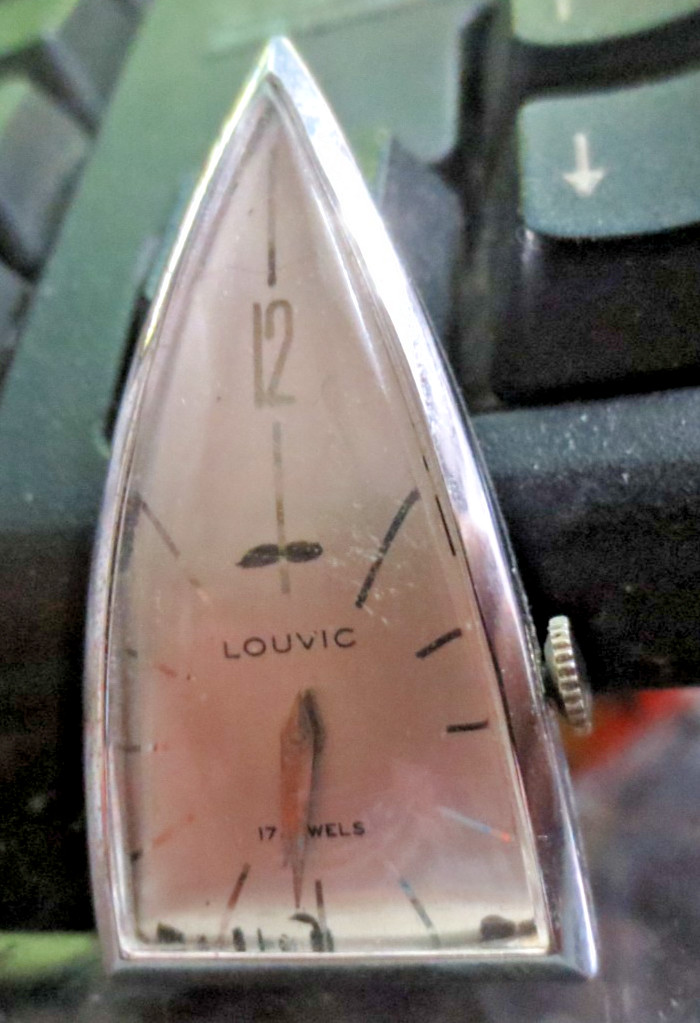 Louvic watch case triangular Missile MCM 10K Gold Plate used Women’s Watch