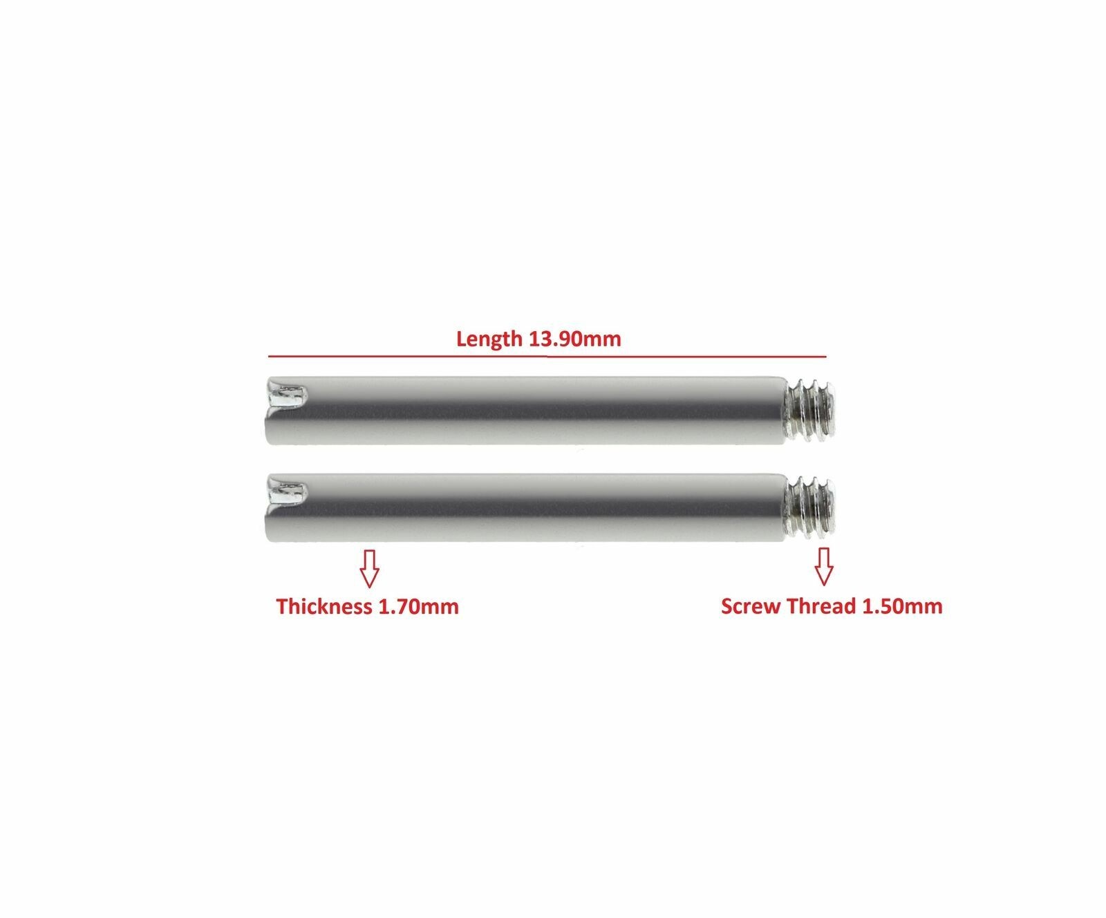 2 – 13.90MM SCREW FOR ROLEX SUBMARINER, GMT, DATEJUST WATCH 20MM LUG OYSTER BAND