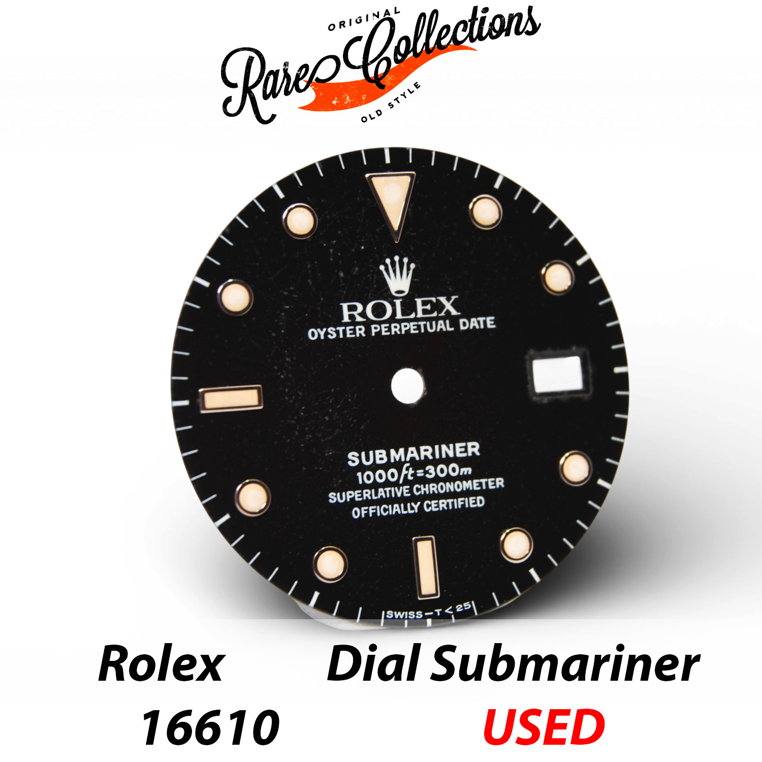 Black Submariner Dial Tritium for Rolex (cod. Dial 16610) — Used Good Condition