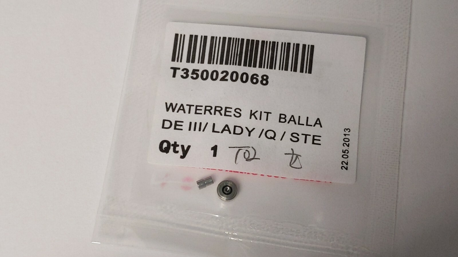 Genuine Tissot CROWN and tube LADY S/S T350020068 WHITE water T02 NEW/SEALED DEI