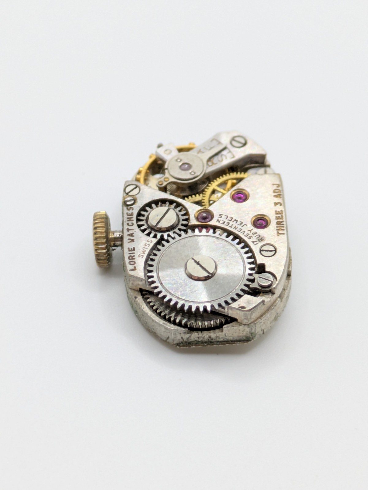 FHF 80 17 Lorie Ruby Jewel Manual Watch Movement Swiss Faulty 15mm