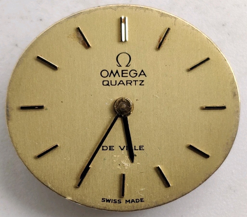 Vintage Omega De Ville Cal. 1350 Swiss quartz watch movement Working