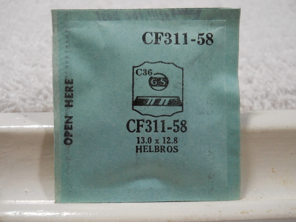 GS CF311-50 Watch Crystal Fit Helbros – 13.0 x 12.8 mm – Replacement / Repair