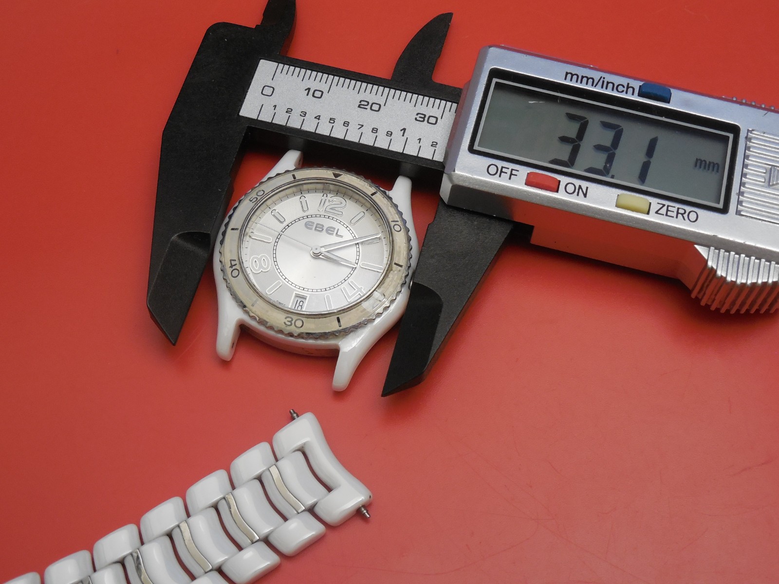 EBEL WHITE CERAMIC 17MM STRAP BAND BRACELET LINK FOR 33MM X-1 x1 MODEL