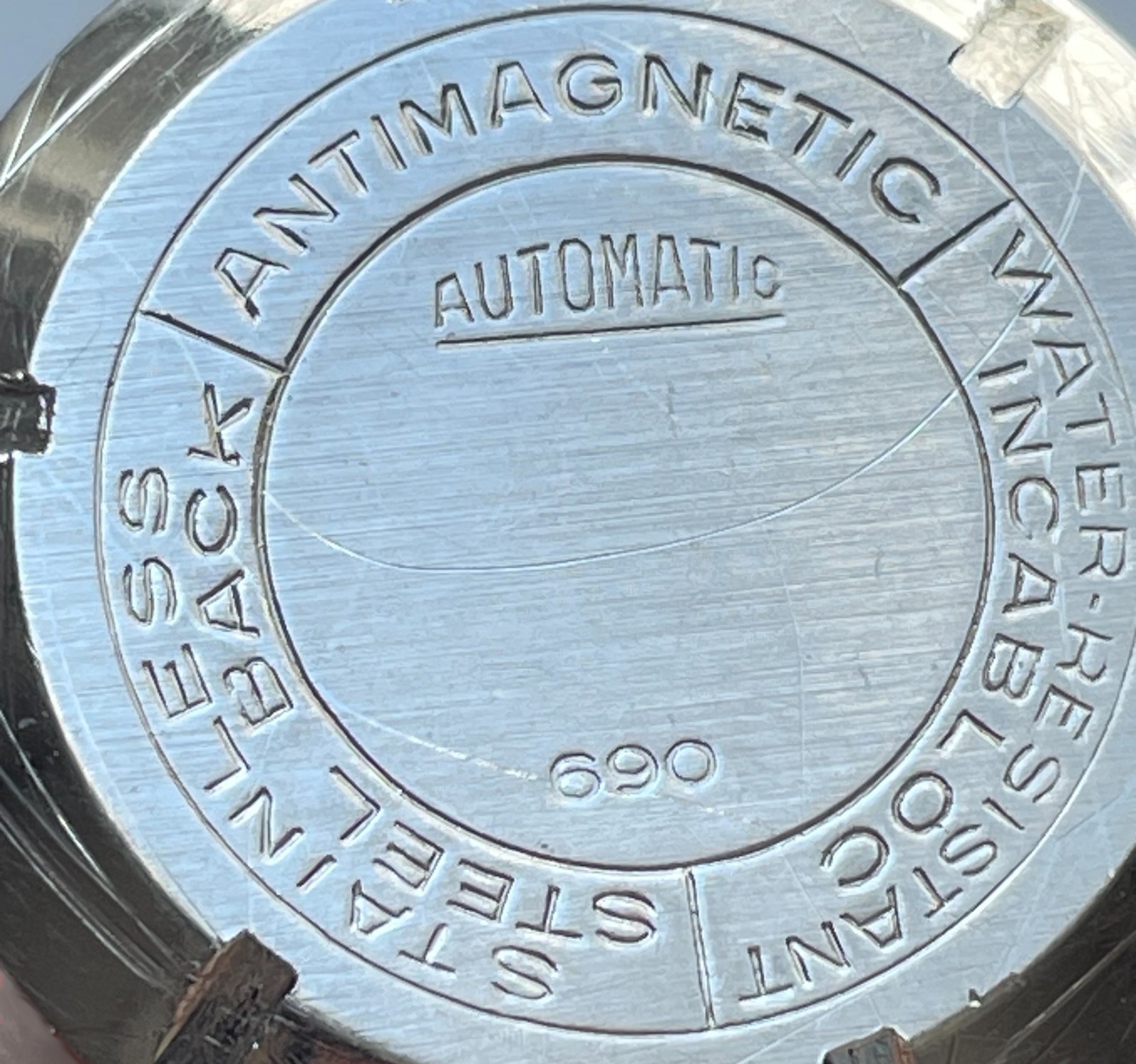 Vintage Divers Watch Case Back 28.9mm France Automatic Incabloc Antimagnetic 690